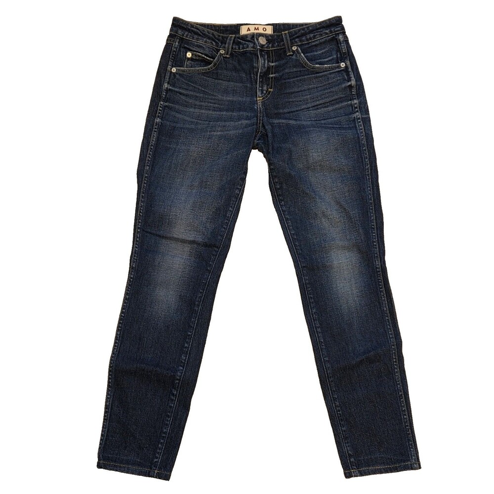 AMO Stix Skinny Jeans Size 27 True Blue Wash Stretch Made in USA